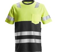 Snickers Vestuario Laboral Camiseta alta visibilidad AllroundWork Hi-Vis Amarillo/Negro L