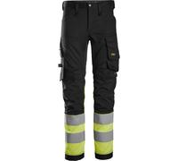 Snickers Vestuario Laboral High-Vis Stretch Arbeitpantalones Clase 1 Negro/Amarillo High-Vis 152