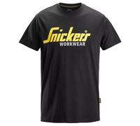 Snickers Workwear 2586 - Camiseta clásica con logotipo 100 % algodón, color negro, Negro, XXL