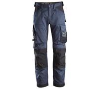 Snickers Workwear Allroundwork Pantalones de trabajo elásticos de ajuste holgado para hombre, azul marino/negro, 40 de ancho x 32 de largo