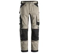 Snickers Workwear Allroundwork Pantalones de trabajo elásticos de ajuste holgado para hombre, caqui/negro, 34 de ancho x 32 de largo