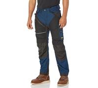 Snickers Workwear Ruffwork - Pantalones de trabajo de lona para hombre con bolsillos de funda, azul marino/negro, 32 de ancho / 30 de largo