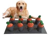 Sniff Mat For Dogs | Carrot Patch Dog Mat | Interactive Dog Puzzle Mat | Dog Foraging Mat | Plush Carrot Feeding Pad Fun and Functional Design Plush+Felt For Traveling Comfortable Dog Mat