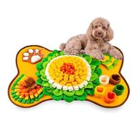 Sniff Mat para Perros, 25x17 Pulgadas Grandes con BB chirriador BB no abatido por la Alfombrilla de alimentación de alimentación para Perros pequeños y Grandes Perros Grandes Naranja