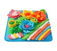 Sniffing Mats, Slow Eating Mats, Dog Snuffling Pads, Polar Fleece, Interactive Toys, Mental Stimulation, Enrichment for Dogs, 19.69x19.69 Inches, Blue, 1 Piece