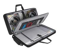 SNIGJAT Funda para controlador de DJ DDJ FLX10 / FLX6 / REV7 / 1000, bolsa acolchada grande para controlador de DJ con compartimento para laptop de 17.3 pulgadas, bolsa de concierto con múltiples