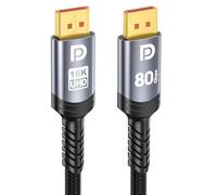Sniokco 80Gbps Cable DisplayPort 2.1 3M, 16K DP Cable 16K@60Hz 8K@240Hz 4K@540Hz 360Hz 240Hz Compatible con Monitor HDR HDCP 2.3 DSC FreeSync G-Sync Gráficos RTX 5090 4090 PC HDTV