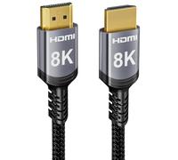 Sniokco 8K 4K Cable HDMI 2.1 48Gbps 15 Metros Cable HDMI® Alta Velocidad | Compatible 0.01ms 4K 240Hz 165Hz 120Hz 8K 60Hz eARC Netflix HDCP 2.3 2.2 HDR10+ TV Computadora Monitor Proyector Roku Sky-Q