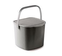 Snips Basura para Residuos Orgánicos 3L, Compostador, Contenedor para Hacer Compost 20.5 x 18.5 x 16.7, Cubo de Compostaje Alimentos, Gris, Made in Italy