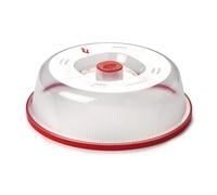 Snips, Campana, Tapadera 26,2 x 26,2 x 7,6 cm, Tapa de Microondas Color Rojo y Transparente, Made in Italy