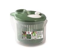 Snips Lechuga Manual | Escurridor 3 Lt, 19,5 x 26,5 x 19 cm, Centrifugadora de Ensalada Verde y Blanco, Made in Italy, 0% BPA y Libre de ftalatos