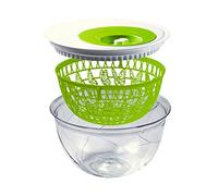 Snips Centrifugadora para ensalada Madame Butterfly 4 LT-Color BPA free-100% Made in Italy, blanco y verde, 4 L, 4 unidades