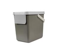 Snips Cubo de Basura Cocina 25 litros, Reciclaje, Gris, Made in Italy. 090098