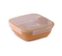 Snips, Fresh Lunch Box Cuadrado, Mostaza, Tapa con 4 Cerraduras de Seguridad, Sello de Frescura, 1.50 LT, 21 x 21 x 8 cm, Made in Italy