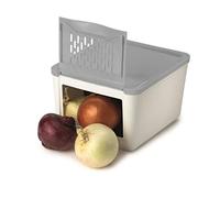 Snips | Porta cebollas 2 kg | Contenedores para alimentos | Contenedor porta verduras | Color blanco gris | Made in Italy | BPA Free