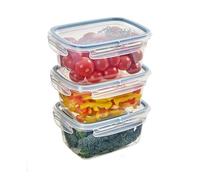 Snips Snipslock Contenedor rectangular para Alimentos 1,20 Lt, Set 3 pcs, Envase para Alimentos, Caja de Almacenamiento Frigorífico 18,4 x 13,8 x 12 cm, Made in Italy, 0% libre de BPA y ftalatos