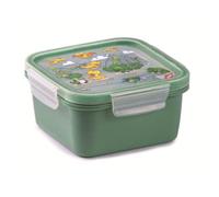 Snips, Snipslock Fiambrera cuadrada para Niños con Dinosaurio 0.80 LT, Recipiente Comida, Envase para Alimentos, Contenedor de Almacenamiento Made in Italy, 0% libre de BPA y ftalatos