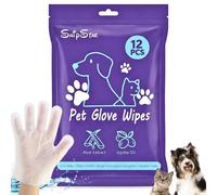 SnipStar Toallitas desechables para guantes de mascotas de 12 unidades para