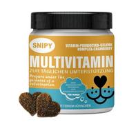 SNIPY Multivitamínico para Perros - 100 Snacks Naturales Sabor Pollo - Sin conservantes - Cuidado con Amor para defensas, articulaciones y vitalidad - Más alegría para tu Peludo