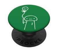 #snirt - Camiseta con diseño de figura de palo con globo PopSockets PopGrip Adhesivo