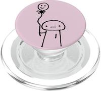 #snirt - Camiseta con diseño de figura de palo con globo PopSockets PopGrip para MagSafe