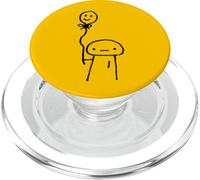 #snirt - Camiseta con diseño de figura de palo con globo PopSockets PopGrip para MagSafe