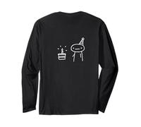 #snirt - Camiseta para cumpleaños con diseño de figura de palo Manga Larga