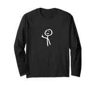 #snirt - Camiseta para hombre con diseño de figura de palo Manga Larga