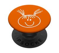 #snirt - Camiseta para niña con figura de palo con trenza PopSockets PopGrip Adhesivo