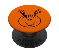 #snirt - Camiseta para niña con figura de palo con trenza PopSockets PopGrip Adhesivo