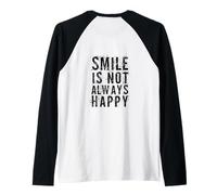 #snirt La Risa no Siempre es Divertida con el Dicho de una Camiseta con Estampado en el Fondo Camiseta Manga Raglan