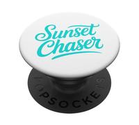 #snirt Sunset Chaser - Camiseta de cazador de sol, diseño de adorador del sol PopSockets PopGrip Adhesivo