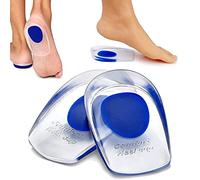 Snishet Plantilla invisible para aumentar la altura, plantillas de silicona, calcetines transpirables ocultos, talón elevado, adecuado para hombres y mujeres, aumenta el talón biónico portátil. (azul