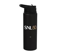 SNL 50 Logo en el pecho blanco y dorado Saturday Night Live Stainless Steel Insulated Water Bottle