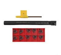 SNL0013M16 - Barra de perforación interna de rosca izquierda con 10 insertos de carburo 16ER AG60 para torneado CNC, soporte de herramientas de acero de aleación, vástago de 12 mm, 1