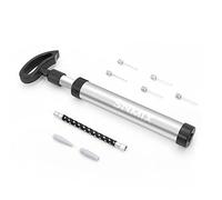 SNMIX Bomba de bola con aguja, boquilla y manguera de extensión para baloncesto, fútbol, pelotas de rugby, tubo de aleación de aluminio duradero, diseño ergonómico, inflador de aire rápido