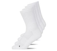 Snocks 4 Pares de Calcetines Running Hombre y Mujer de Algodón Orgánico Transpirables - Calcetines Deporte Mujer Hombre Antiampollas - Blanco - 43-46