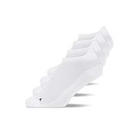 Snocks 4 Pares de Calcetines Running Hombre y Mujer de Algodón Orgánico Transpirables - Calcetines Deporte Mujer Hombre Antiampollas - Blanco - 47-50