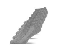 Snocks 6 Pares de Calcetines Cortos Tobilleros Hombre y Mujer de Algodón Orgánico Transpirable - Calcetines Hombre y Mujer Deporte Antideslizantes - Gris claro - 43-46