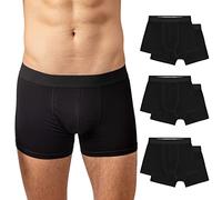 Snocks Boxer Hombre Pack de 6 - Ropa Interior Ultrasuave de Algodón Bio - Calzoncillos Hombre Bóxer Sin Etiqueta Molesta - Negro - XL
