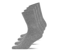 Snocks Calcetines Altos Deporte para Hombre y Mujer - Talla 39-42, Color Gris Claro - Trekking, Antiampollas