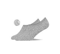 Snocks Calcetines Antideslizantes Mujer y Hombre Yoga Pilates Casa y Deportes (2x Gris, 43-46)