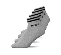 Snocks calcetines deportivos hasta los tobillos para hombre (4 pares) calcetines deportivo (39-42, Gris) calcetines deportivos calcetines ropa de mujer