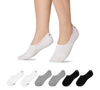 Snocks, Calcetines invisibles mujer, 6 pares (2 blanco /2 negro / 2 gris), tamano 39 - 42