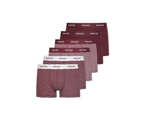 SNOCKS Calzoncillo boxer gris claro / rojo rubí / blanco L gris claro / rojo rubí / blanco