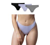 Snocks Tangas Mujer Pack de 3 Ropa Interior Algodón Orgánico (3X Mix1, XS)