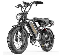 Snokco BK20 Bicicleta Eléctrica para Adultos, Batería Extraíble de 48 V y 20 Ah, Neumáticos Anchos de 20" x 4,0", Autonomía de 50-100 km, Doble Freno de Disco, Suspensión Completa, 7 Velocidades