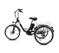 Snokco M300: Triciclo eléctrico para Adultos, neumáticos de 24 x 2,125, batería extraíble de 36 V y 15 Ah, Sistema de Tres velocidades y Siete Marchas, Bicicleta eléctrica, Triciclo de Camping.