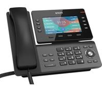 Snom D862 - Teléfono IP de Mesa, Pantalla IPS a Color de 5", 1280 x 720 píxeles, 12 SIP-Ident,39/8 Teclas de función programables, USB, WiFi, NFC, Bluetooth, 3 años de garantía del Fabricante, Negro