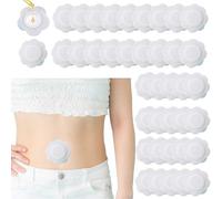 SNOMEL 50 parches desechables de aceite de ricino para ombligo, 2.75 pulgadas autoadhesivos, paquete de aceite de ricino para ombligo, tela spunlace sin lavado, almohadilla de aceite de ricino para